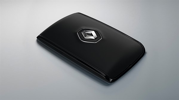 A black colored keyless entry remote of all-new Renault Duster