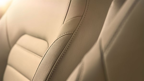 All-new Renault Duster light brown colored leather seat built with premium quality